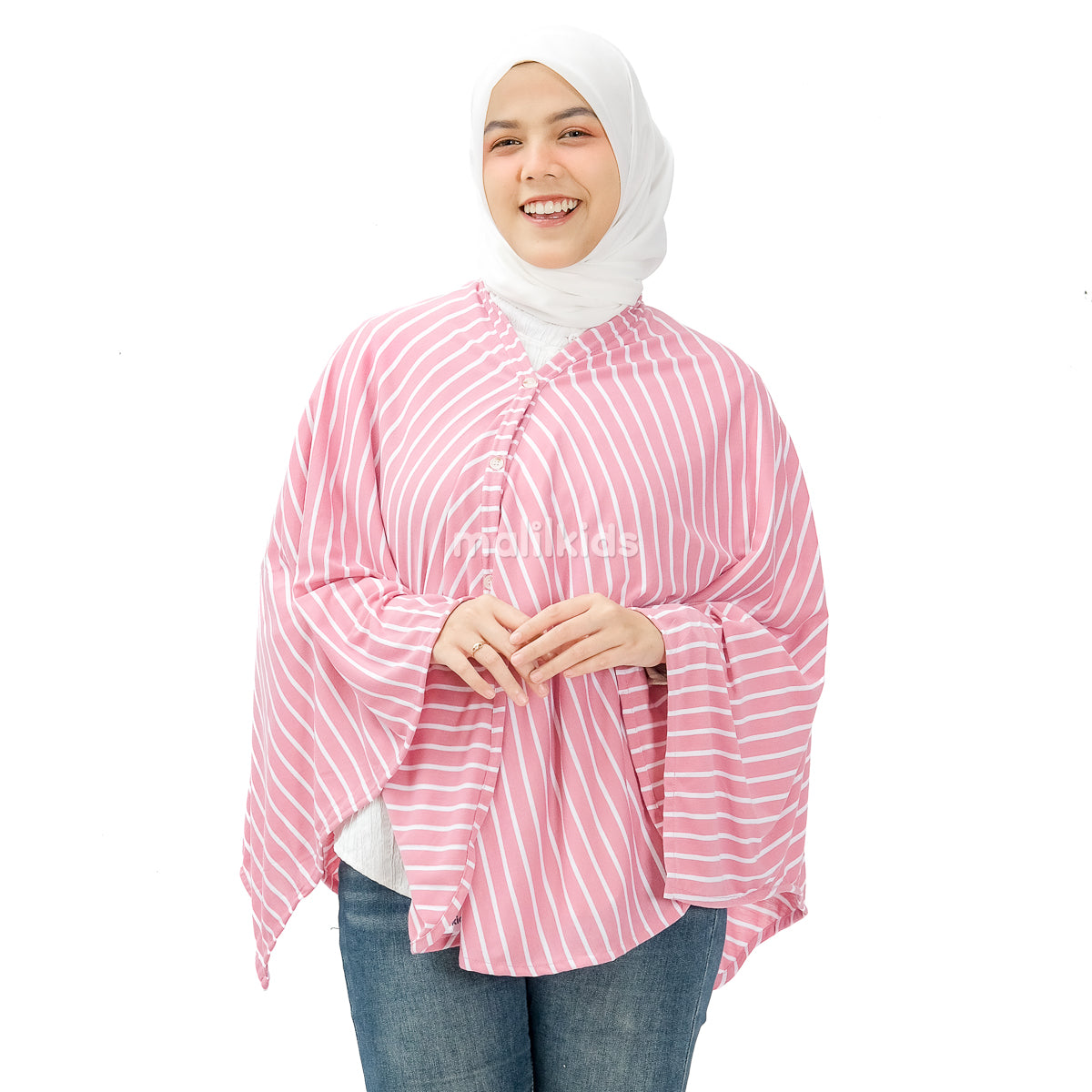Nursing Cover 2in1 Stripe Dusty