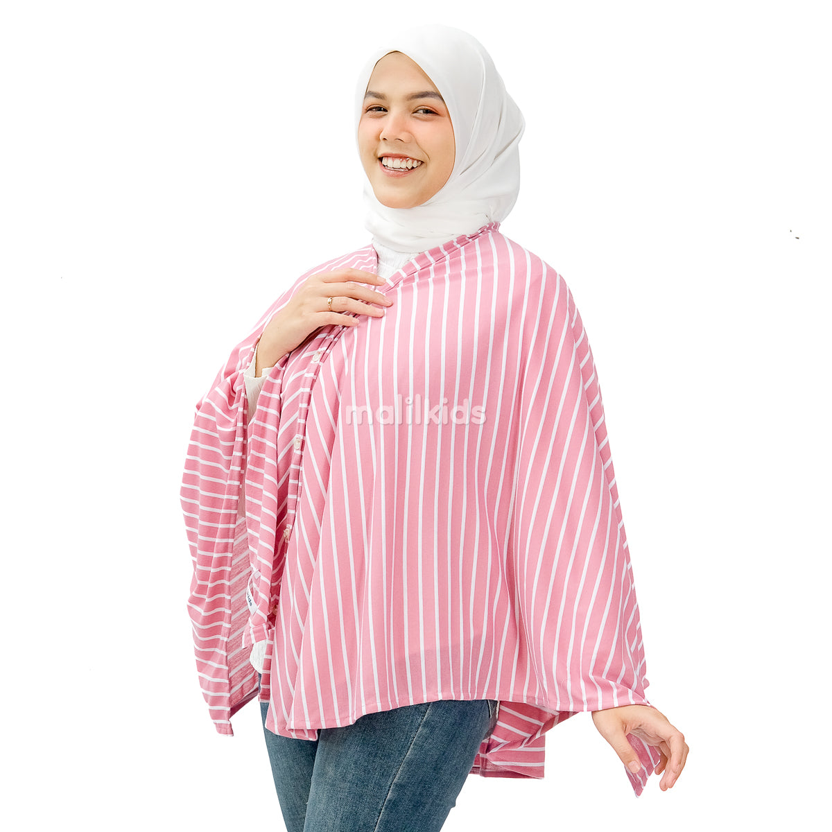 Nursing Cover 2in1 Stripe Dusty