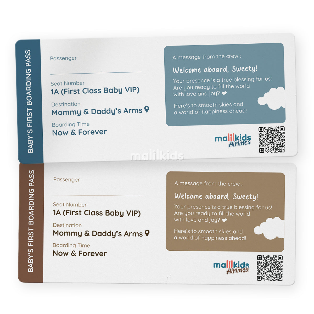 Malilkids Tas Selempang Multifungsi Baby Travel Sling Bag/Baby Diapers Bag + Free Baby Passport Card & Baby Boarding Pass Card - Brown