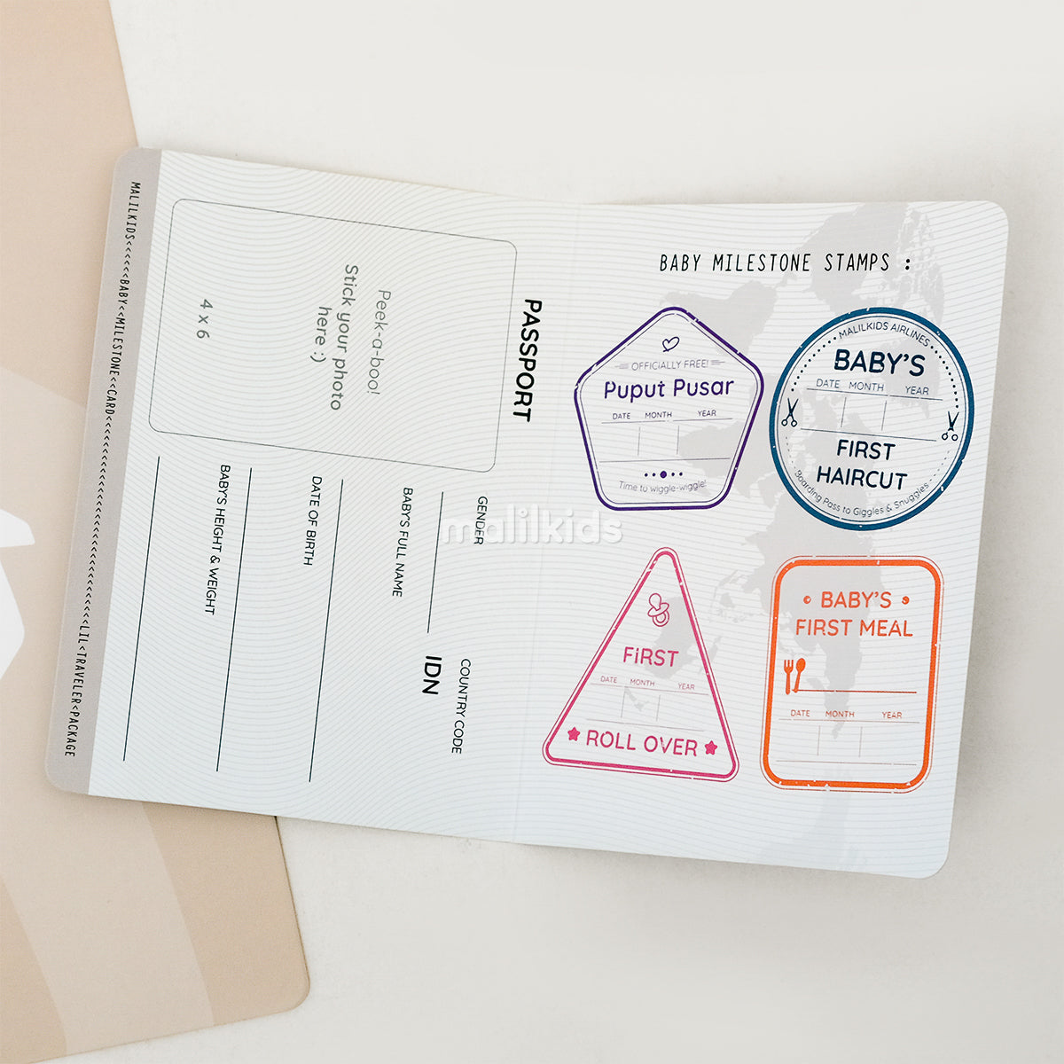 Malilkids Tas Selempang Multifungsi Baby Travel Sling Bag/Baby Diapers Bag + Free Baby Passport Card & Baby Boarding Pass Card - Navy