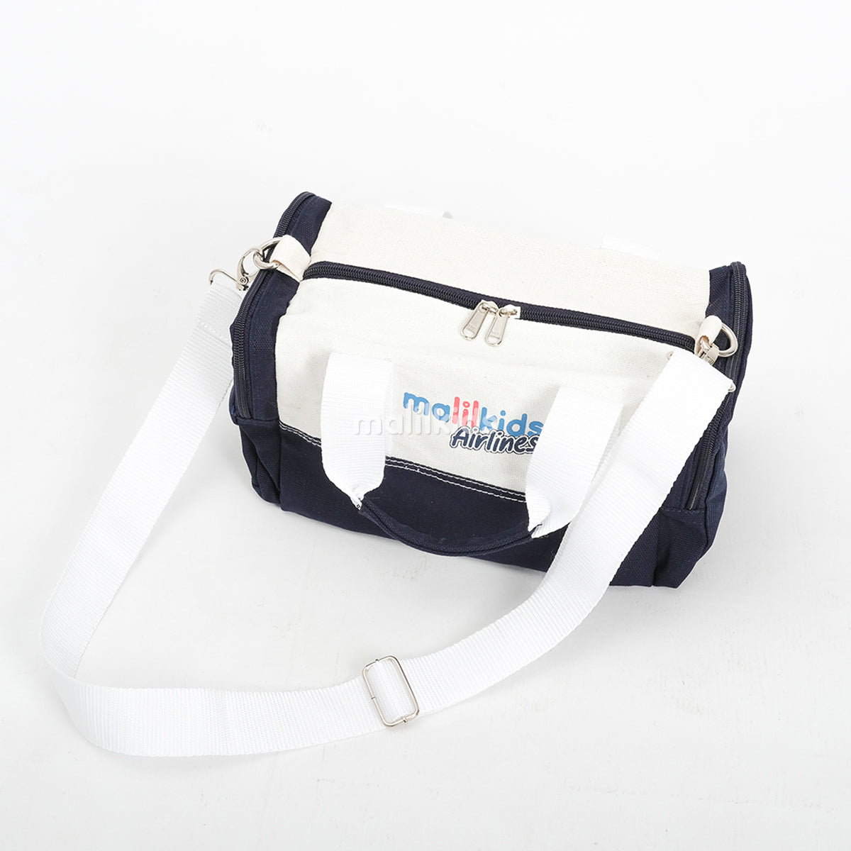 Malilkids Tas Selempang Multifungsi Baby Travel Sling Bag/Baby Diapers Bag + Free Baby Passport Card & Baby Boarding Pass Card - Navy