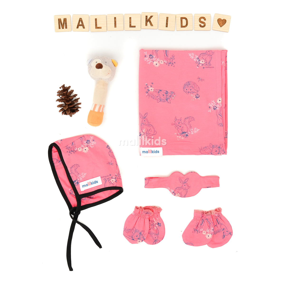 Lil Treasure Newborn Set - Fuchsia Rabbit