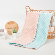 Reversible Two Tone Minky Blanket - Peach x Cloud