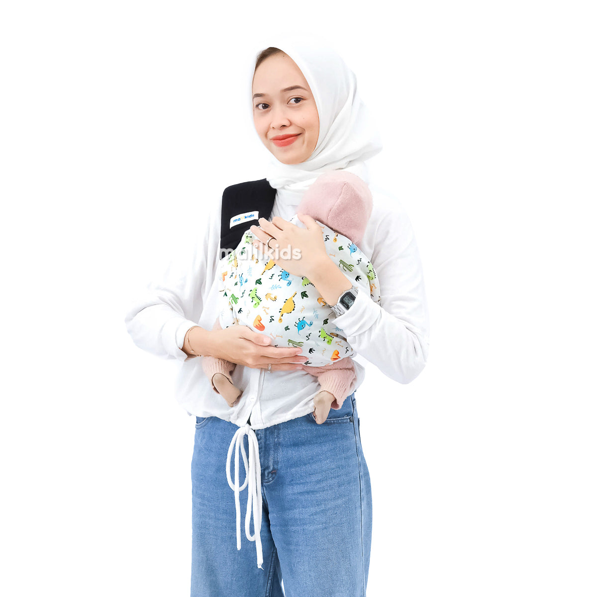 Sling Pouch Cotton Dino Colour