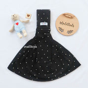 Sling Pouch Cotton Black Polka