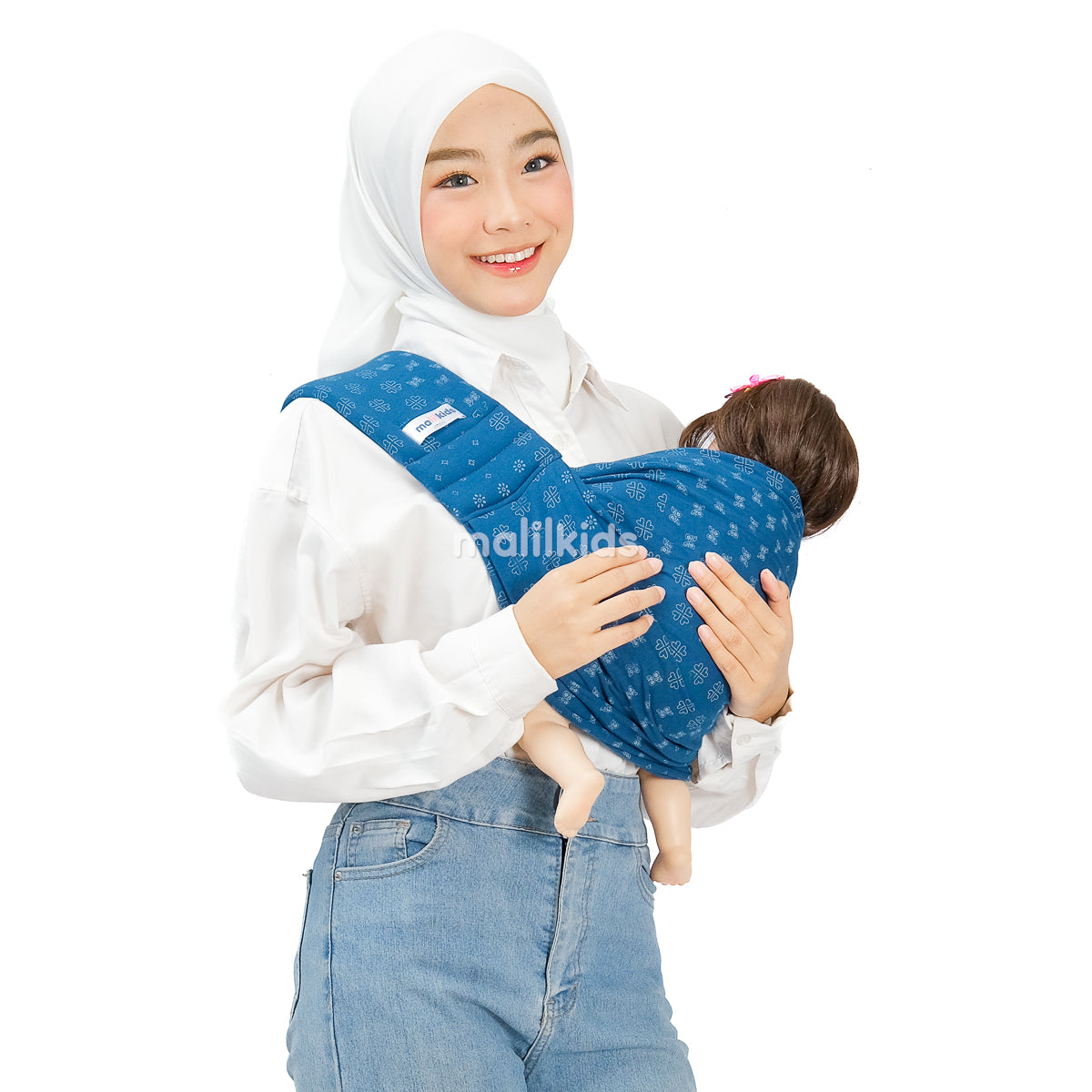 Sling Pouch Cotton Denim Pattern - Main Image