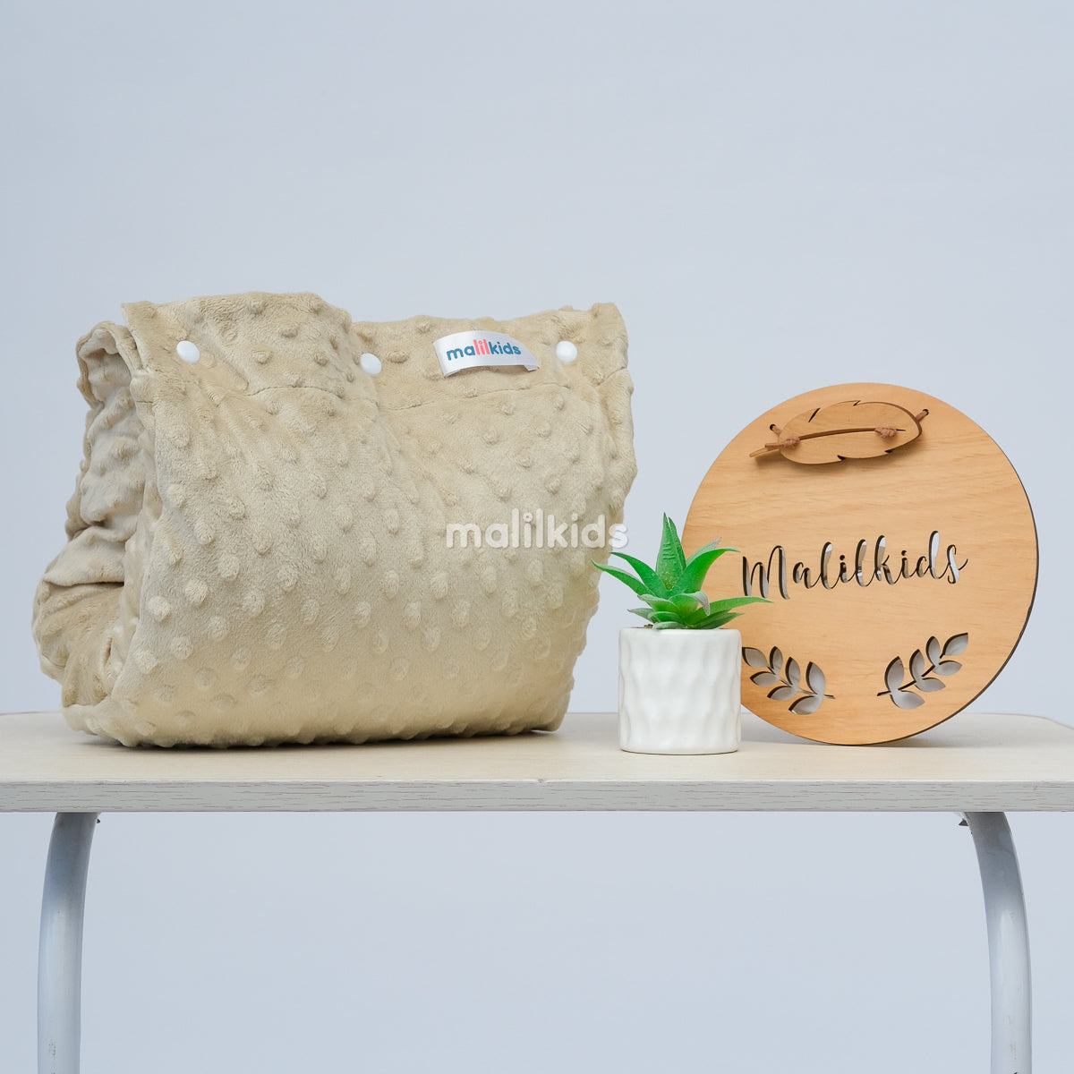 Nursing Arm Pillow Minky Fossil Green