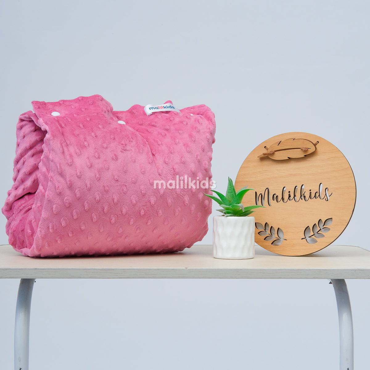 Nursing Arm Pillow Minky Red Violet