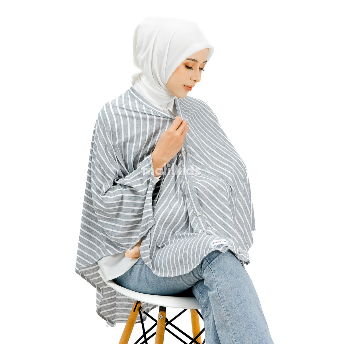 Nursing Cover 2in1 Stripe Misty