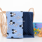 Minky Blanket - Blue Mouse