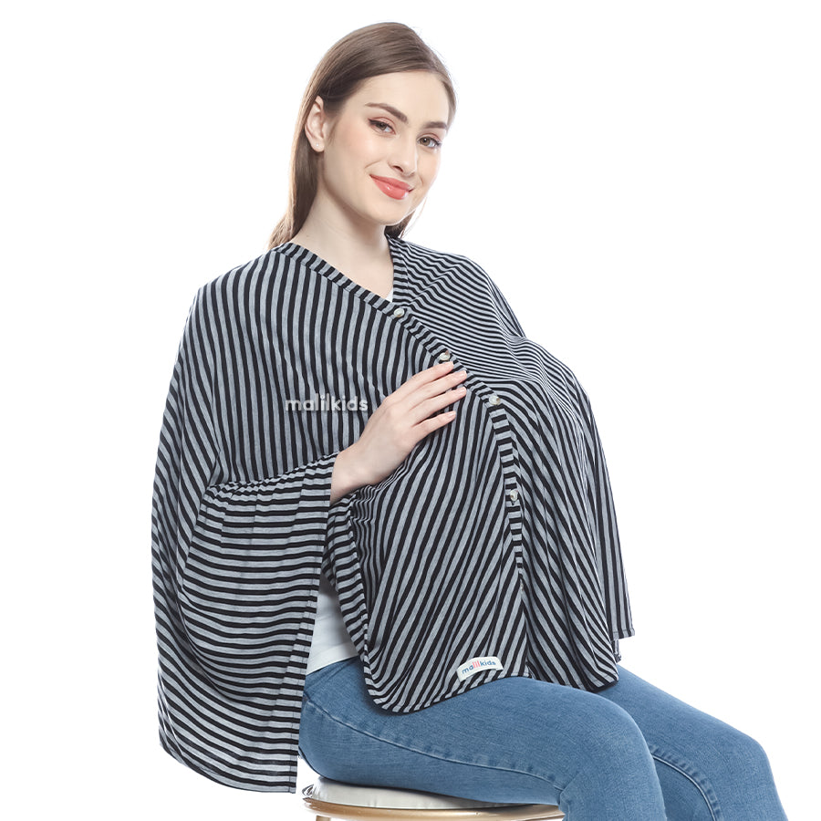 Nursing Cover 2in1 Stripe Anchor
