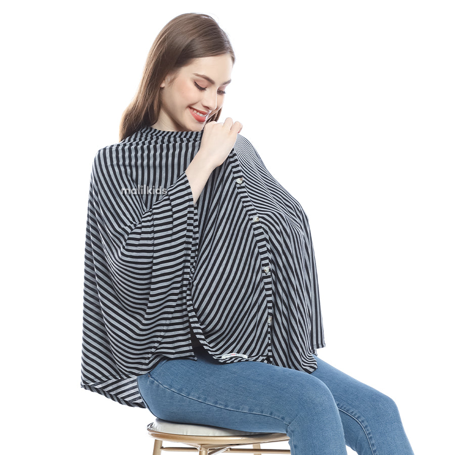 Nursing Cover 2in1 Stripe Anchor