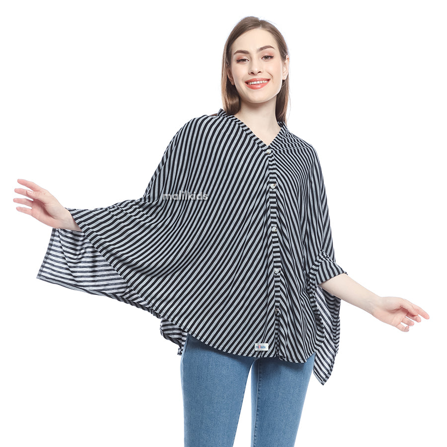Nursing Cover 2in1 Stripe Anchor