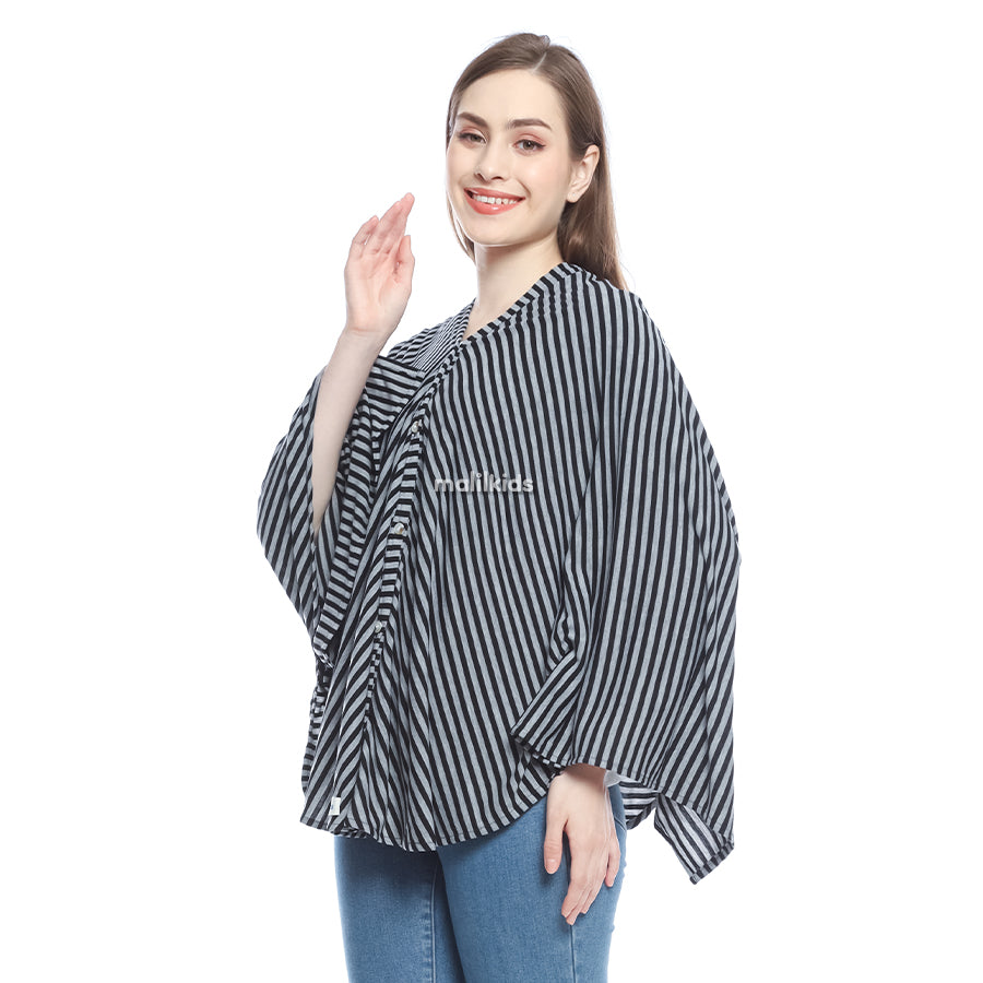 Nursing Cover 2in1 Stripe Anchor