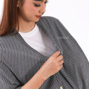 Nursing Cover 2in1 Stripe Grey