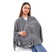 Nursing Cover 2in1 Stripe Grey