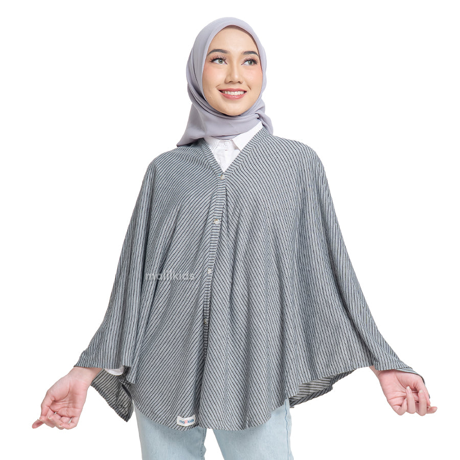 Nursing Cover 2in1 Stripe Pearly