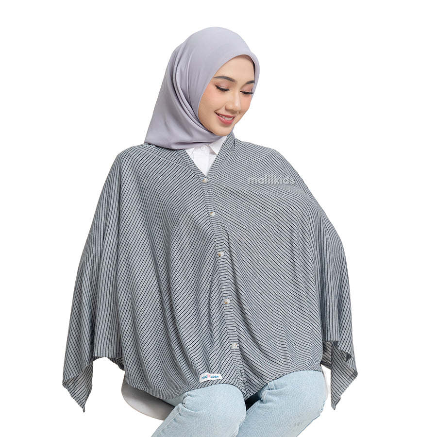 Nursing Cover 2in1 Stripe Pearly