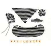 Mini Newborn Set Premium for Baby – Baby Gift Package 5 in 1 - Tone of Dark Grey Black