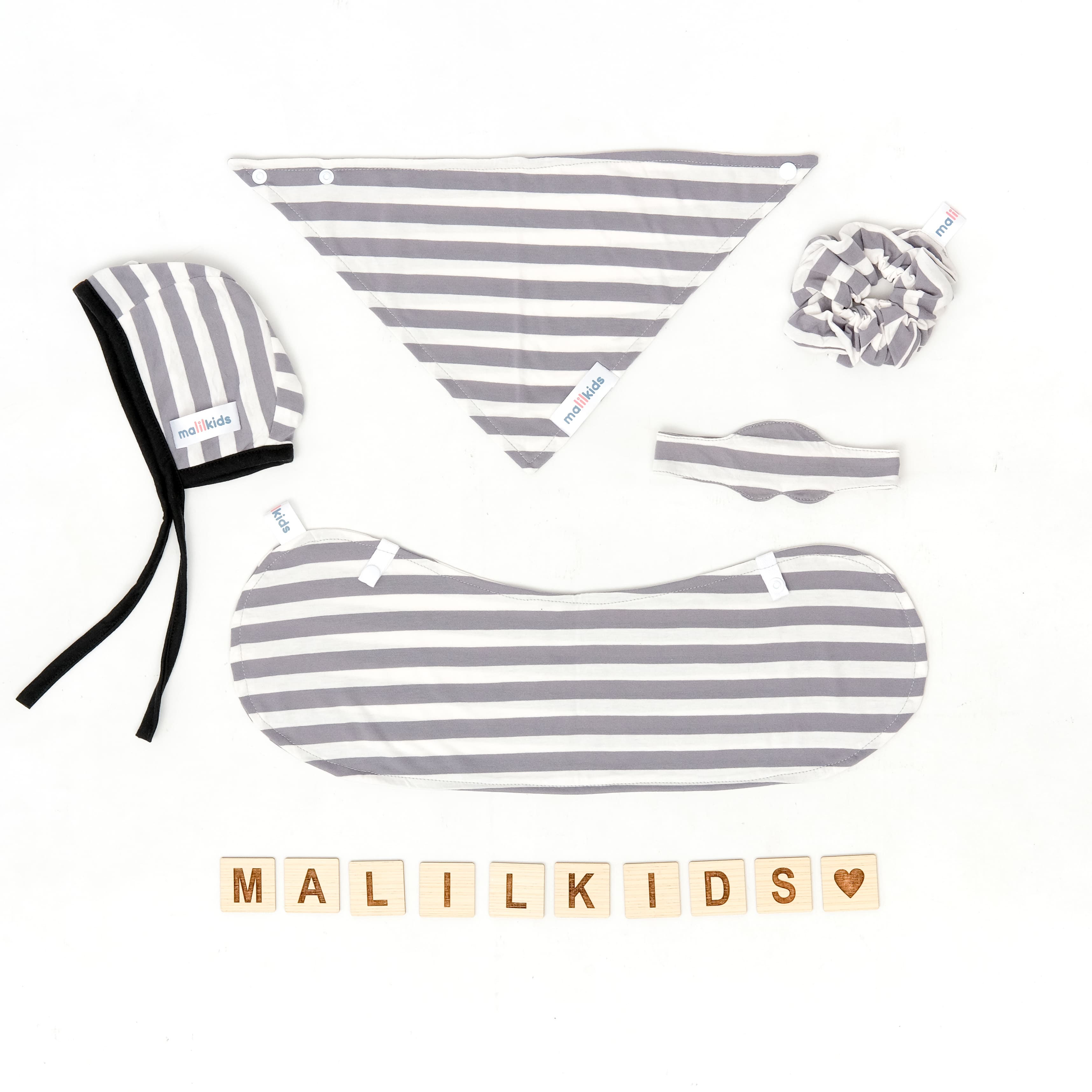 Mini Newborn Set Premium for Baby – Baby Gift Package 5 in 1 - Tone of Grey