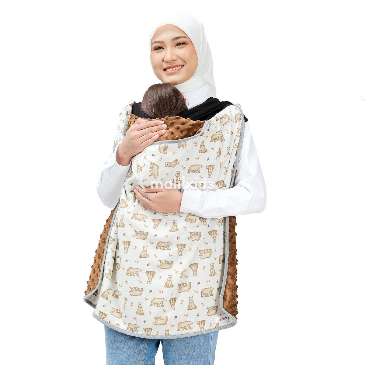 Blanket OTG Reversible Minky - Autumn Bear