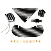 Mini Newborn Set Premium for Baby – Baby Gift Package 5 in 1 - Tone of Dark Grey Black