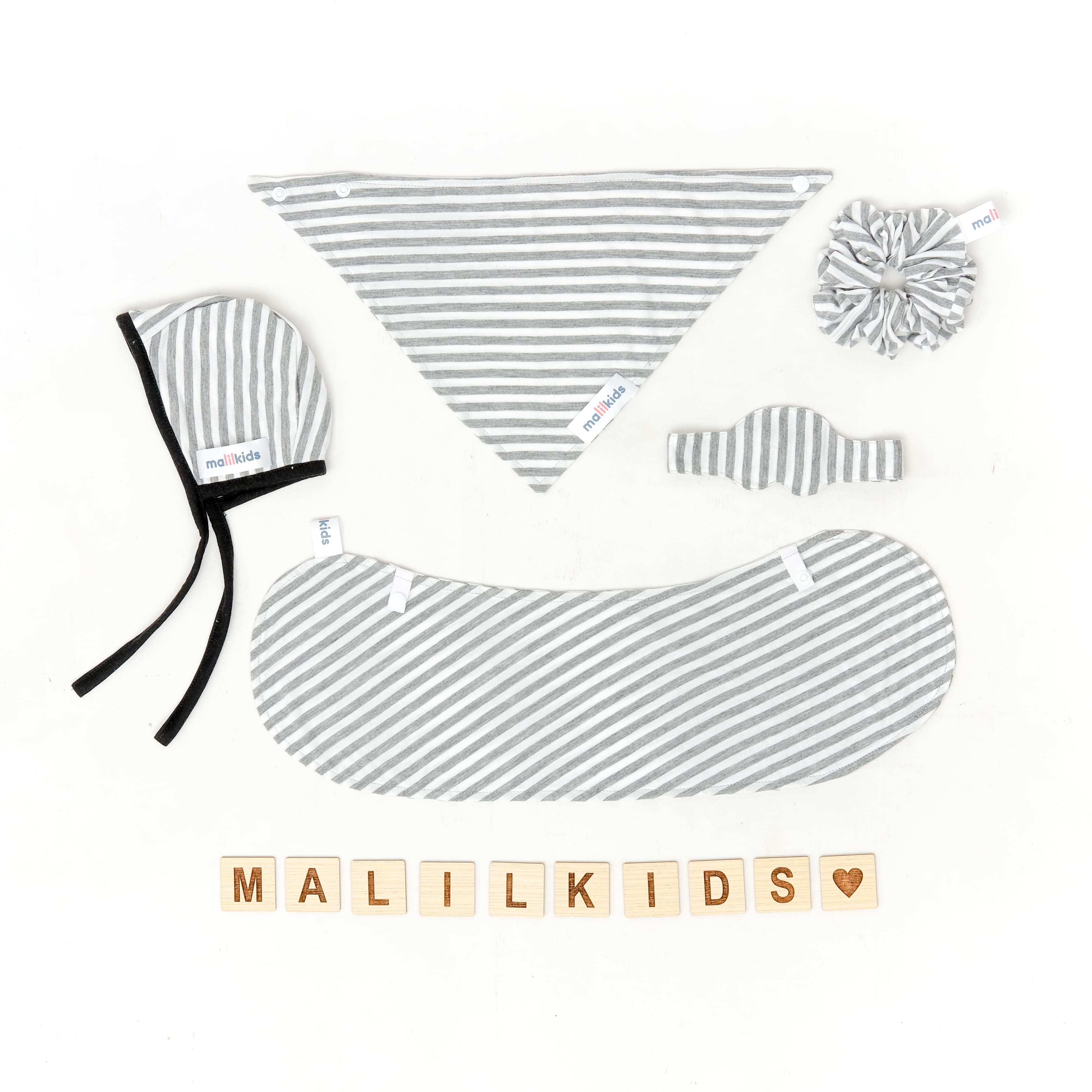 Mini Newborn Set Premium for Baby – Baby Gift Package 5 in 1 - Tone of Grey