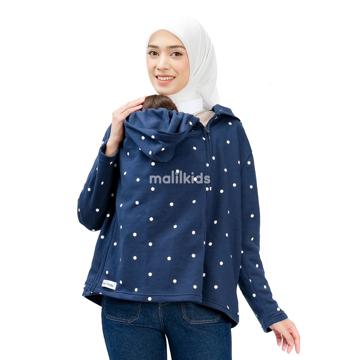 Jacket Hoodie Hug and Go 3in1 - Dot Navy