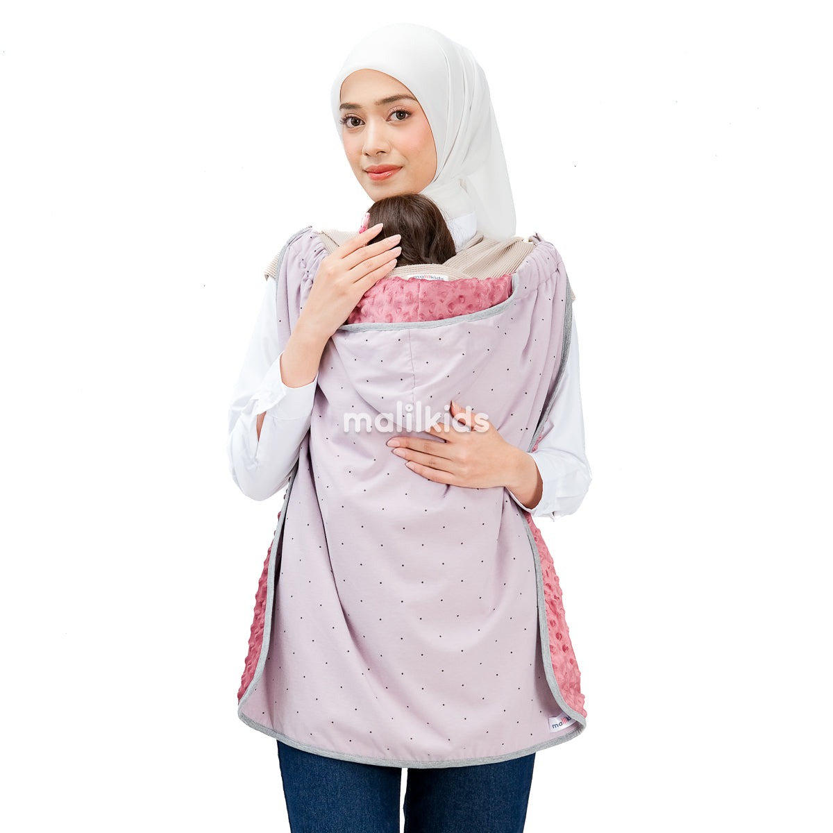 Blanket OTG Reversible Minky - Dot Lilac