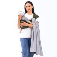 Load image into Gallery viewer, Ring Sling Kaos Bolak Balik : Gasing BB Bronze Green x Lite Grey
