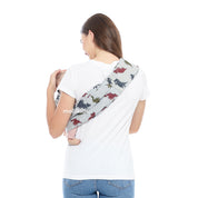 Sling Pouch Cotton Grey Dino