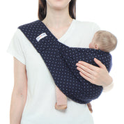 Sling Pouch Cotton Navy Polka