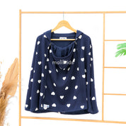 Jacket Hoodie Hug and Go 3in1 - Navy Hearts