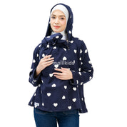 Jacket Hoodie Hug and Go 3in1 - Navy Hearts