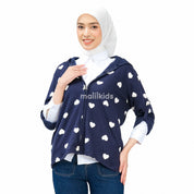 Jacket Hoodie Hug and Go 3in1 - Navy Hearts