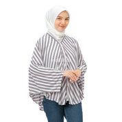 Nursing Cover 2in1 Stripe Ash Gray