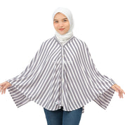 Nursing Cover 2in1 Stripe Ash Gray