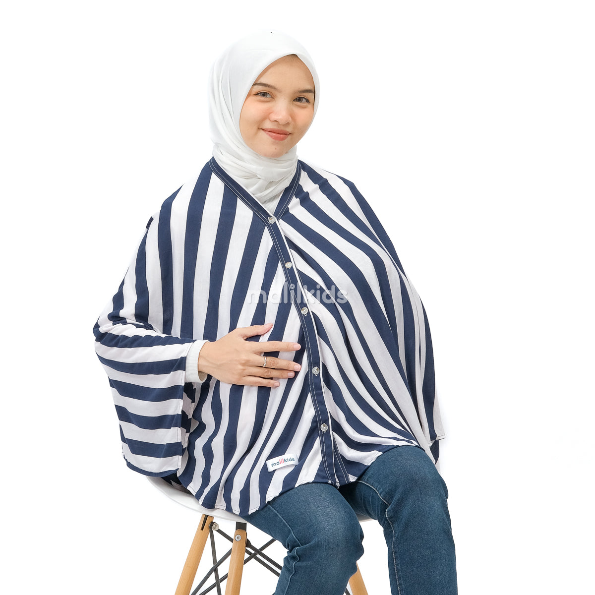 Nursing Cover 2in1 Stripe Oceanic