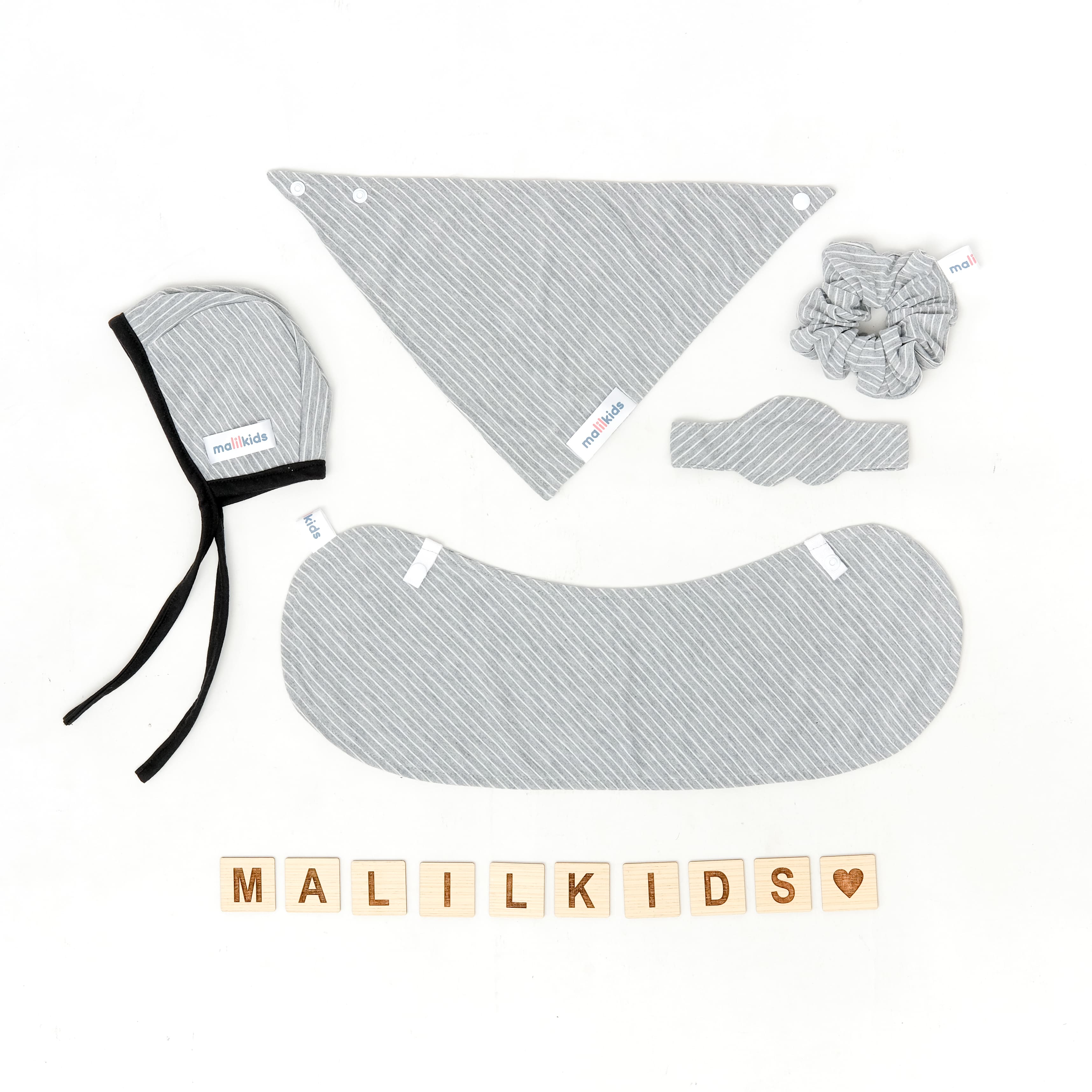 Mini Newborn Set Premium for Baby – Baby Gift Package 5 in 1 - Tone of Grey