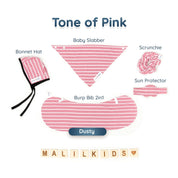 Mini Newborn Set Premium for Baby – Baby Gift Package 5 in 1 - Tone of Pink