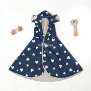 Baby Cape Print 2in1 - Love Navy