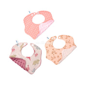 Celemek Bayi Bib Slabber 360 Minky x Cotton Print - Girl