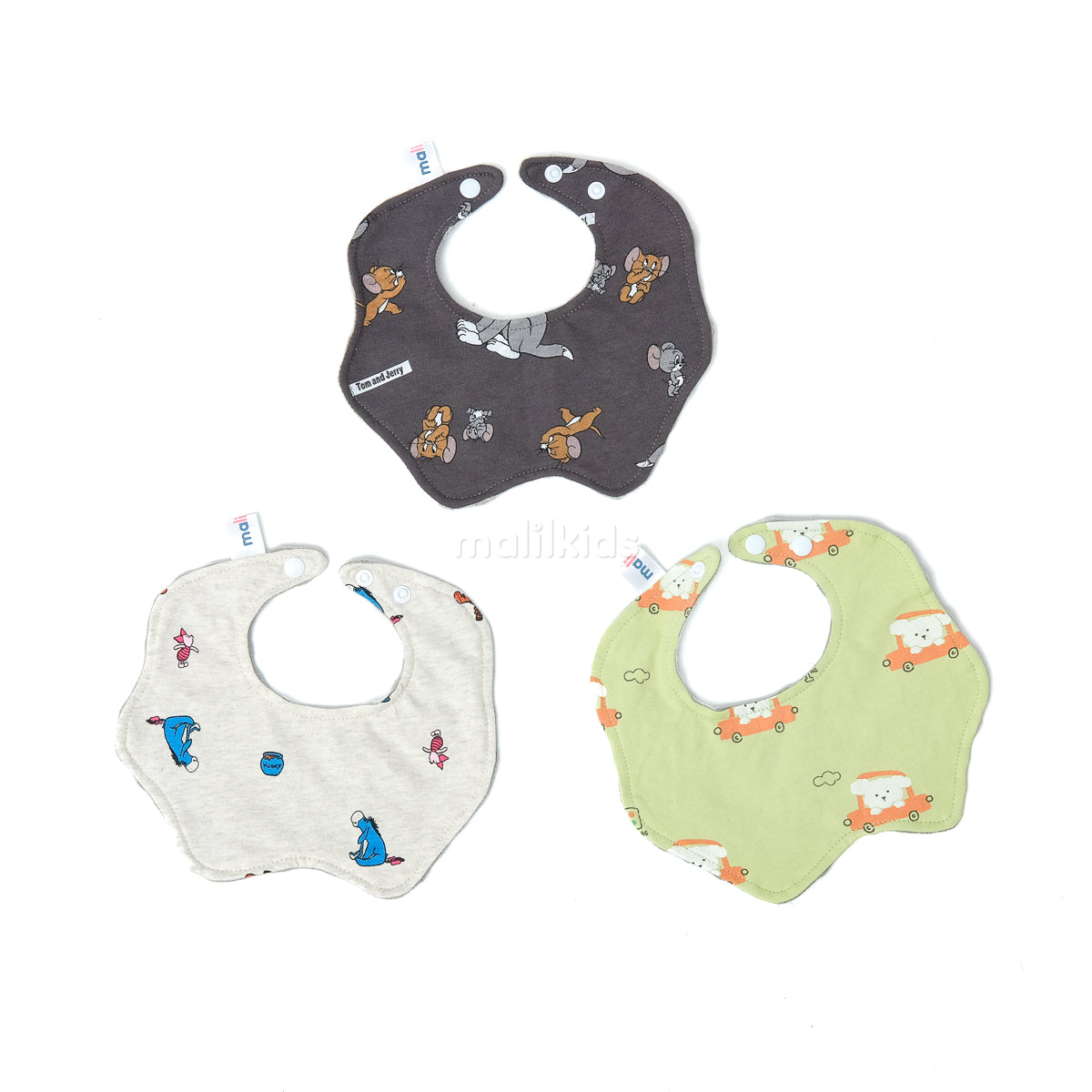 Celemek Bayi Bib Slabber 360 Minky x Cotton Print - Unisex