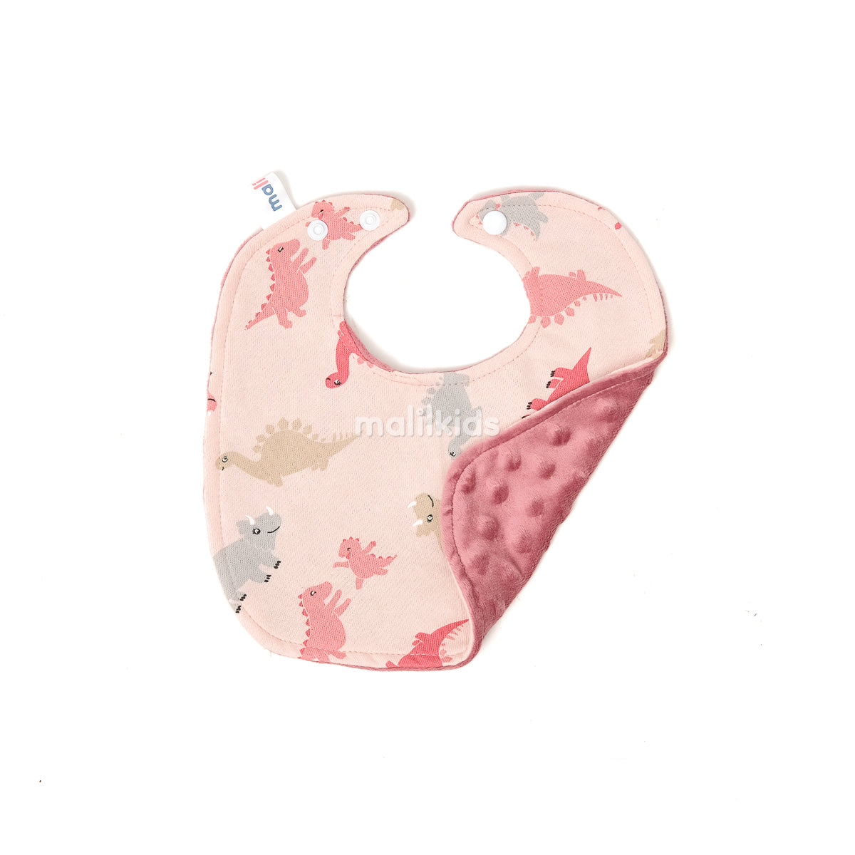 Baby Bib Minky Cotton Print Square - Girl