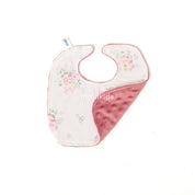 Baby Bib Minky Cotton Print Square - Girl