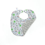 Baby Bib Minky Cotton Print Square - Unisex