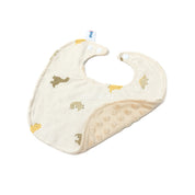 Baby Bib Minky Cotton Print Square - Unisex