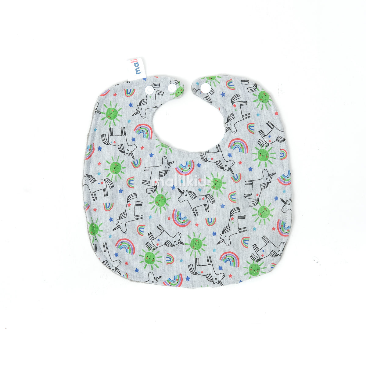 Baby Bib Minky Cotton Print Square - Unisex