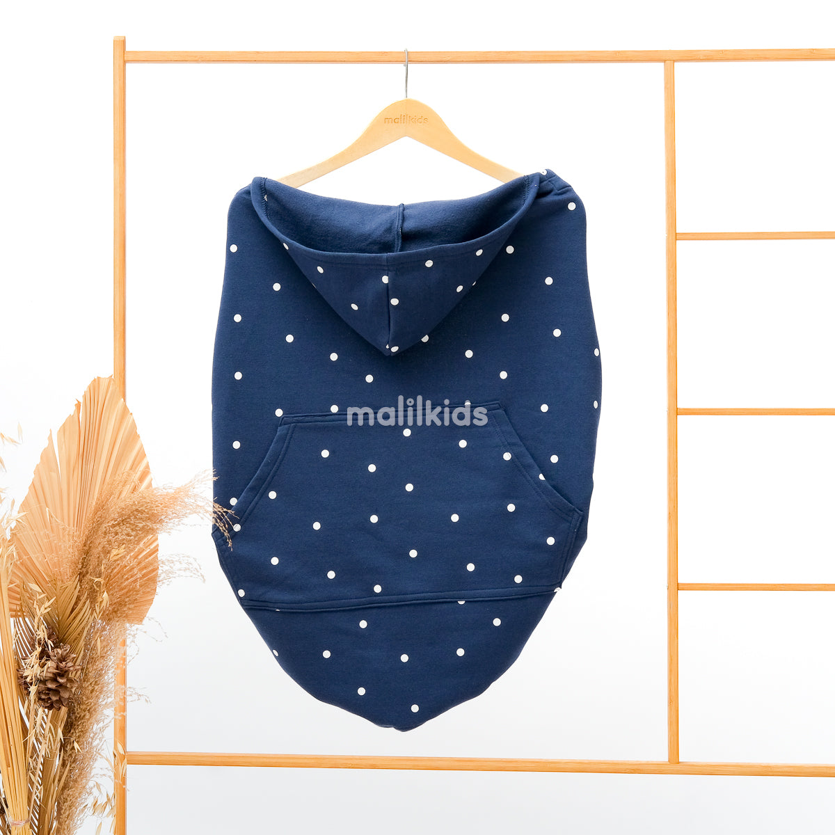 (UPGRADED) Malilkids Selimut Bayi Blanket Clip & Go Cover Pro 3in1 – Dot Navy