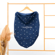 (UPGRADED) Malilkids Selimut Bayi Blanket Clip & Go Cover Pro 3in1 – Dot Navy